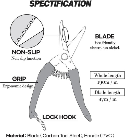 Magic Gardening Premium Pruning Shears Set, Hand Pruners, Sharp Precision-ground, Plant Clipper...