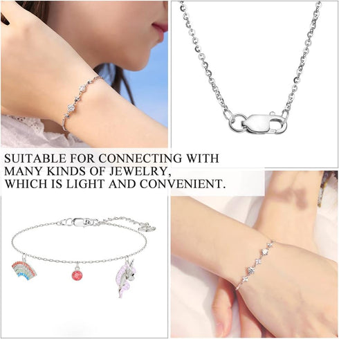 925 Sterling Silver Lobster Claw Clasp 12pcs with Closed Jump Rings, Small Connector with Jump Ring for Necklaces Jewelry Bracelet Making Supplies...