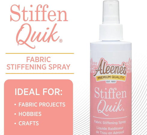 Aleene's 15581 Stiffen-Quick Fabric Stiffening Spray 8oz,Original Version, Packaging may vary...