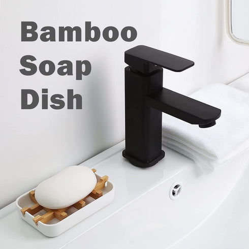 Bamboo Soap Dish, Bar Soap Holder Self Draining Soap Dishes for Shower Bathroom Kitchen Sink, Eco-Friendly Wooden Soap Savers Drainage Soap Holder...
