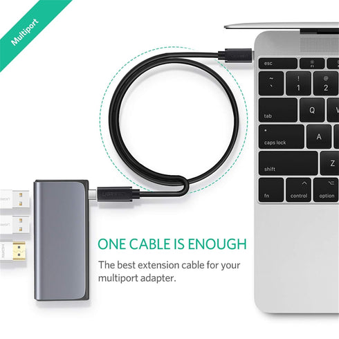 UGREEN USB Type C Extension Cable (10Gbps), USB 3.2 Type C Male to Female Fast Charging, Compatible with MacBook Pro iPad Pro Dell XPS Surface Swi...
