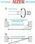 AIZESI Spring Tension Curtain Rods Short Tension Rod (Black,27" to 37"-2Pcs)...
