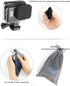 Side Open Skeleton Housing Case for GoPro Hero 5/6/7 Black Action Camera - Protective Lens Removal NOT Needed - Transparent Clear...
