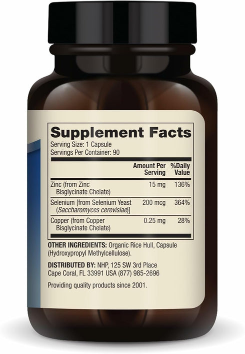 Dr. Mercola Zinc Plus Selenium - Mineral Blend Supplement - for Immune, Brain & Respiratory Support - Contains Zinc Glycinate Chelate & Copper - G...
