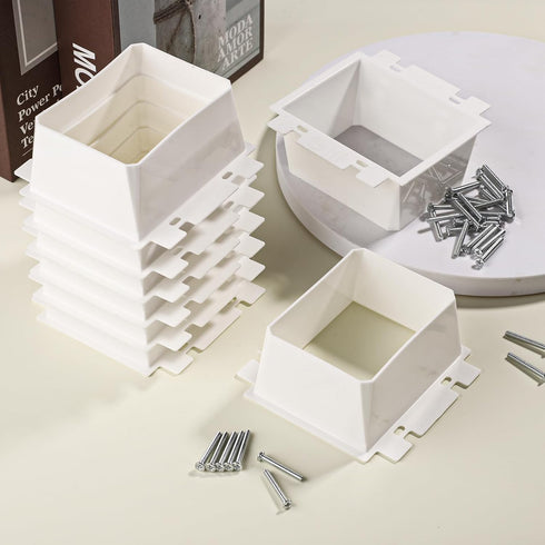 8pcs BE2-8 (2 Gang) Electrical Outlet Box Extender, Double Gang Box Extender with 32pcs Screws Power Switch Heavy Duty Plastic Unit Receptacle Ext...