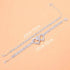 Pingyongchang Heart Rhinestone Ankle Bracelets for Women Shiny Heart Handmade Adjustable Beaded Crystal Tennis Link Chain Bracelets Anklets for Wo...
