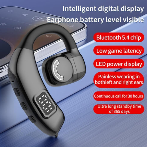 Bluetooth Headset V5.3, Wireless Bluetooth Earpiece 30Hrs HD Calling,LED Display Hands-Free Bluetooth Earphone for Driving/Business/Office......