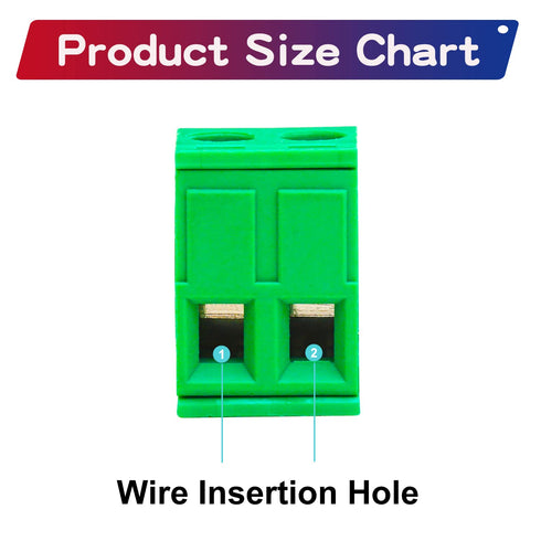 10 Pcs 5.08mm 2 Pin Phoenix Type Connector Green PCB Screw Terminal Block 2 Pole...