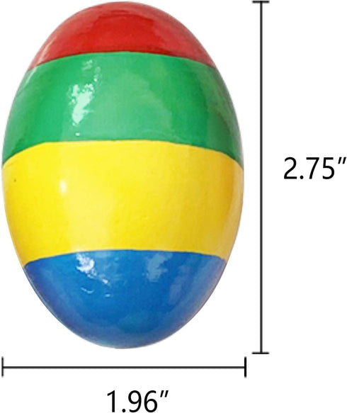 8 PCS Easter Wooden Eggs Shakers Musical Instruments Decorations Percussion Maracas Craft for Kids/Toddlers Hunt Game Gifts Basket Stuffers Filler...