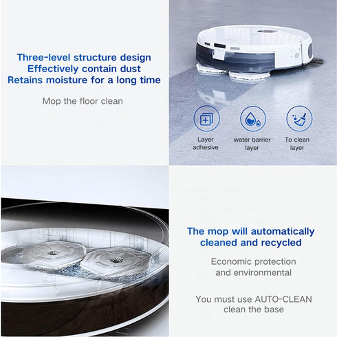 Replacement for Robot Cleaner Yeedi mop Station Accessories Parts X4 Mop X4 Side Brush X2 Filter (10)...