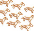 20 Pcs Dachshund Shaped Paper Clips Animal Bookmarks Clips, Cute Orange Dachshund Paperclips Bookmarks Planner Clips, Office Supplies Binder and P...