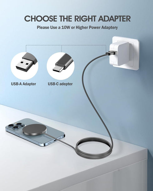 2 Pack Magnetic Wireless Charger for iPhone 15/15 Pro/15 Plus/15 Pro Max 15W Fast Magnetic Charger for iPhone 15/14/13/12 Series and AirPods 3/2/P...
