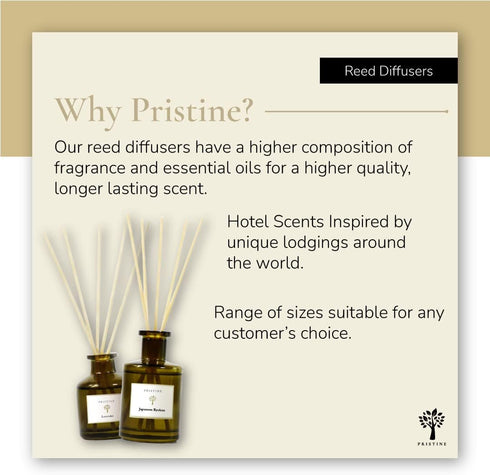 PRISTINE English Country Inn | Inspired by Ritz-Carlton Hotel Reed Diffuser Refill with Free Reed Stick | Jasmine, Strawberry, Vanilla Oil Diffuse...