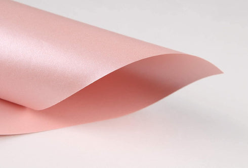 Pink Metallic Paper - 100-Pack Light Pink Shimmer Paper, Paper Crafting Supplies, Perfect for Flower Making, Ticket, Invitation, Stationery, Scrap...