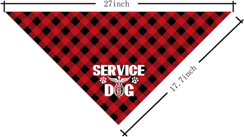Dog Bandana, Service Dog Triangle Dog Bandana, Dog Scarf Classical Plaid Printing, Dog Scarf Accessories, Dog Bandana Pet Scarf, Pet Scarf, Pet Sc...