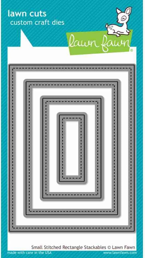 Lawn Fawn Lawn Cuts Custom Craft Die - Small Stitched Rectangle Stackables (LF768)...