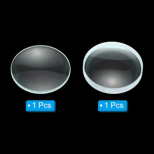 PATIKIL 10cm Focal Length 50mm Double Convex and 10cm Focal Length 50mm Double Concave Lens 1 Set, 2 Pack Glass Optically Polished Round Edges Len...