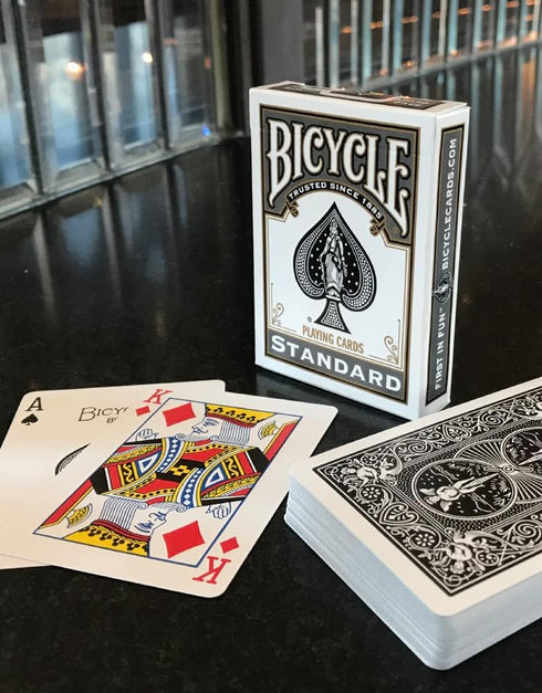 Bicycle Black Playing Cards, Standard Index, 1 Deck...