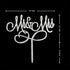 Mr and Mrs Cake Topper Bride And Groom Sign Wedding Engagement Cake Toppers Decorations (Silver Glitter Acrylic)...