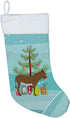 Caroline's Treasures BB9216CS Cotentin Donkey Christmas Christmas Stocking, Teal Fireplace Hanging Stockings Christmas Season Party Decor Family H...