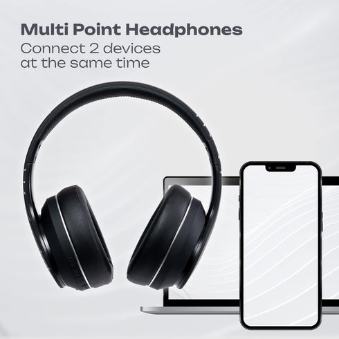 PowerLocus Wireless Bluetooth Headphones, Over Ear Headphones with Microphone, 50H Playtime, HiFi Stereo Sound, Deep Bass, Soft Earmuffs, Foldable...