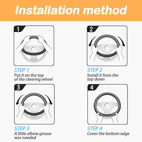 Elastic Stretch Steering Wheel Cover, Microfiber Breathable Ice Silk Auto Steering Wheel Cover, 15 Inch Anti-Slip, Warm in Winter and Cool in Summ...