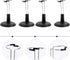 PATKAW Doll Stand, 4 Pcs 5.9 Inch Portable Doll Stands Teddy Bear Stand Doll Display Case for Storage and Organization of Childrens Dolls - Black...