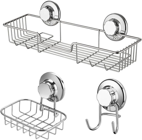SANNO Suction Cups replacement for shower caddy sope dish double hooks- Set of 4 Suction Cups...