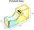Acrylic Rainbow Desktop Tape Dispenser Heavy Duty Stylish Gold Non Skid Tape Holder Cutter for Home, School and Office Supplies (R-1)...