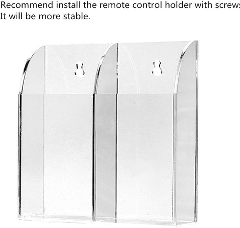 Acrylic TV Remote Control Holder Wall Mount Storage Box Media Organizer Rack...