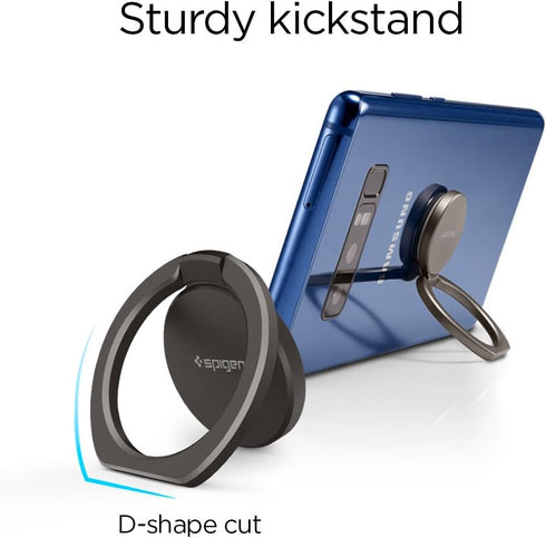Spigen Style Ring 360 Cell Phone Ring/Phone Grip/Stand/Holder for All Phones and Tablets Compatible with Magnetic Car Mount - Gun Metal......
