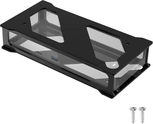 Docking Station Mounting Stand Compatible with Dell WD19 Series Dock, Wall Mount and Under Desk Mount Acrylic Holder for Dell WD19, WD19S, WD19DC,...