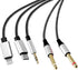 4.26FT MFi Certified Lightning to 1/4 Inch Audio Adapter Cable, Within 1/4 to USB C, 3.5mm to TS Audio Cable, DAC Chip Include, 3-in-1 Stereo 1/4 ...