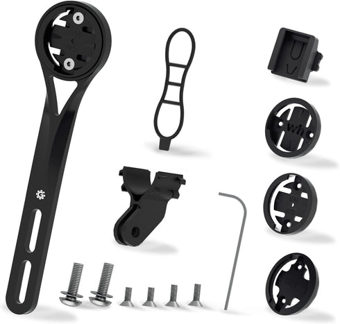 Aero Integrated Handlebar Bike Computer Mount for Wahoo Elemnt Garmin Edge Bryton Rider Stages Dash Hammerhead Cateye, for GoPro Action Camera and...