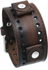 Nemesis FSB-B Distressed Wash Out Brown Wide Leather Cuff Wrist Watch Band...