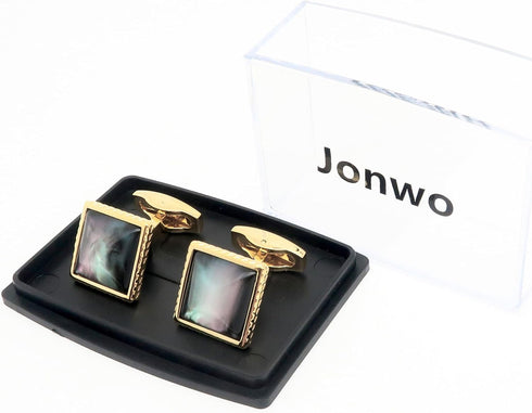 Square Abstract Pattern Cufflinks for Men with Gift Box Novelty Colorful Men's Cuff Links for Wedding Daily Office Shirt Party Birthday Anniversar...