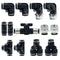 Beduan Pneumatic Push to Connect Fittings Kit Air Line Quick Fittings 2 PL+2 Elbow+2 Tee+2 Y Type+1 Union Ball Valve +2 Male Straight+2 Male Elbow...