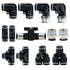 Beduan Pneumatic Push to Connect Fittings Kit Air Line Quick Fittings 2 PL+2 Elbow+2 Tee+2 Y Type+1 Union Ball Valve +2 Male Straight+2 Male Elbow...