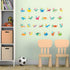 DECOWALL DS-8033 A-Z Dinosaur Alphabet (Small) Kids Wall Stickers Decals Peel and Stick Removable for Nursery Bedroom Living Room Art murals Decor...
