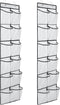 Narrow Over The Door Shoe Organizer, 12 Large Mesh Pockets Hanging Shoe Organizer for Closet Organizers and Storage, White, 2 Pack...