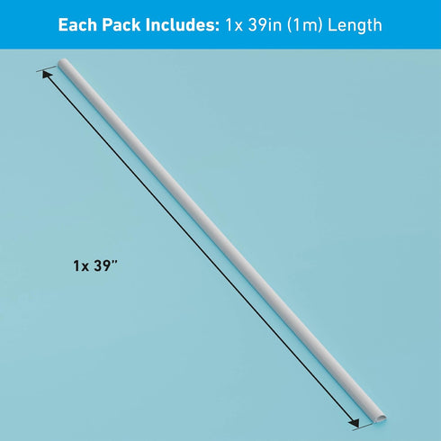 D-Line Half Round Cord Hider, Patented Cable Cover, Hide TV Wall Mount Wires, Raceway for Cords, Decorative Wire Covers, Paintable, Adhesive Cable...