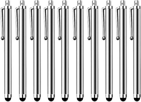 10 Pack Stylus Pen for all capacitive Touch Screens Suitable for iPhone Ipad Samsung Galaxy Tablets (Grey)...