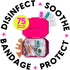 BLINGSTING First Aid Kit - 75 Essential First-aid Supplies, Bandages, Wipes, Gold Travel Case - Multipurpose Mini Emergency Kit for Women - Pink I...