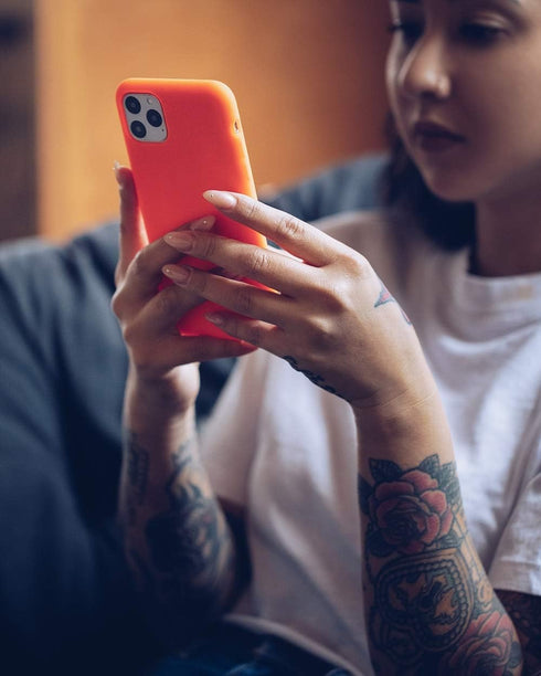 FELONY CASE - iPhone 11 Pro Case - Neon Orange Silicone Phone Cover | Liquid Silicone with Anti-Scratch Microfiber Lining, 360° Shockproof Protect...