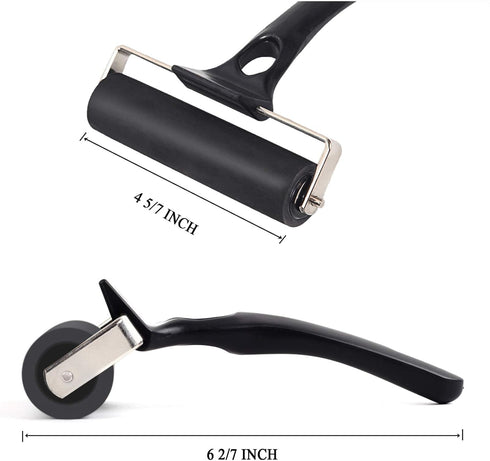 Falling in Art Rubber Roller Brayer for Crafting - Ink Roller Tool for Printmaking, Glue, Block, Wallpaper, Vinyl, Stamping, 4 5/7 Inches...