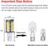 T5 T10 Wedge Base LED Light Bulb High Brightness 12VAC/DC 3Watt 2700K-3000K Warm White Color for Outdoor Landscape Lighting Deck Stair Step Path L...