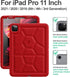 Poetic TurtleSkin Heavy Duty Case Designed for iPad Pro 11 Inch / 4th & 3rd Gen, Kids Friendly Silicone Cover Case, Red...