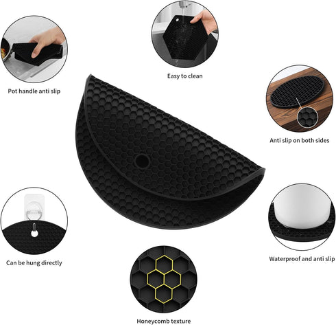 Silicone mats for Kitchen Counter, Pot Holders and hot Pads,Heat Resistant mats for countertop,Multipurpose Table and Countertop Decor Protection ...