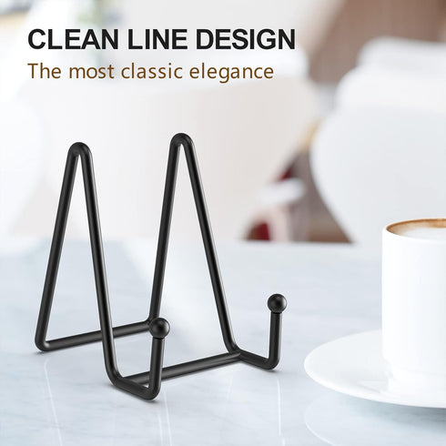 3 Pack 4.5 Inch Plate Stands for Display Picture Stand - 4.5 Inch Vinyl Table Top Display, Metal Frame Holders Decorative Plate for Book , Picture...