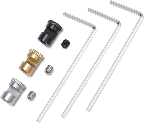 edcfans 3 Pack Thumb Stud Replacement for Buck 110 Knife with Hex Wrench (Black+Sliver+Brass)...